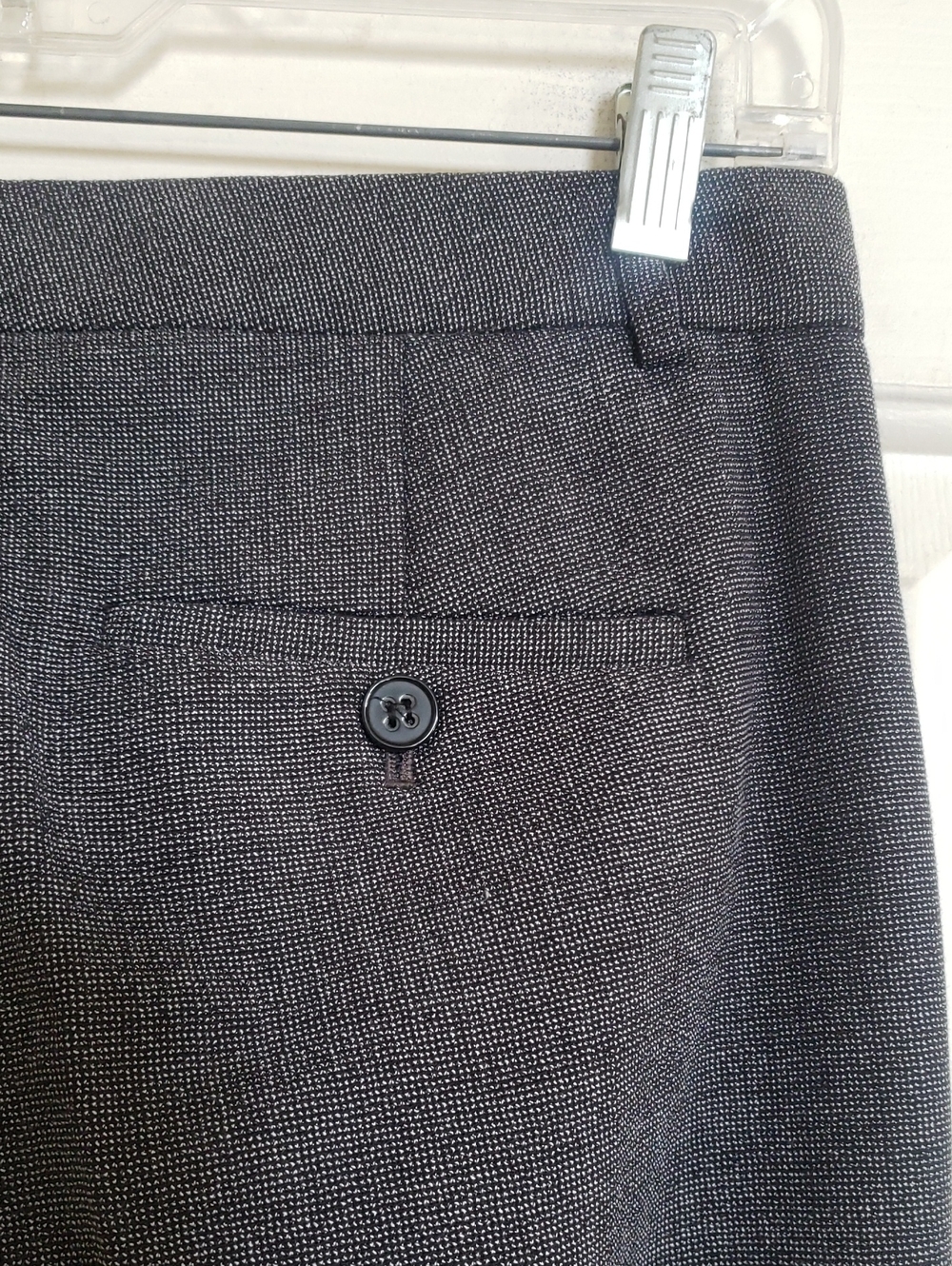 THEORY Emery Black White Tweed Straight‑Leg Trouser Pant | Virgin Wool Blend | 2 - Picture 11 of 14